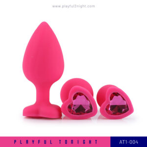 Playful2night_Anal Trainer Toy Beginners Set Silicone Jeweled Butt Plugs_AT1-004