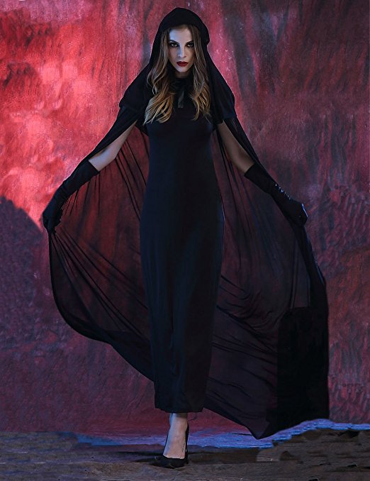 Eternatastic Women's Halloween Hood Costume Dark Sorceress The Haunted Costume - Image 3