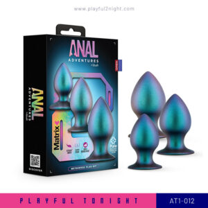 Playful2night_Blush | Anal Adventures Matrix The Metaverse Plug Kit 3 Progressing Tapered Tip Bulb Butt Plug Kit